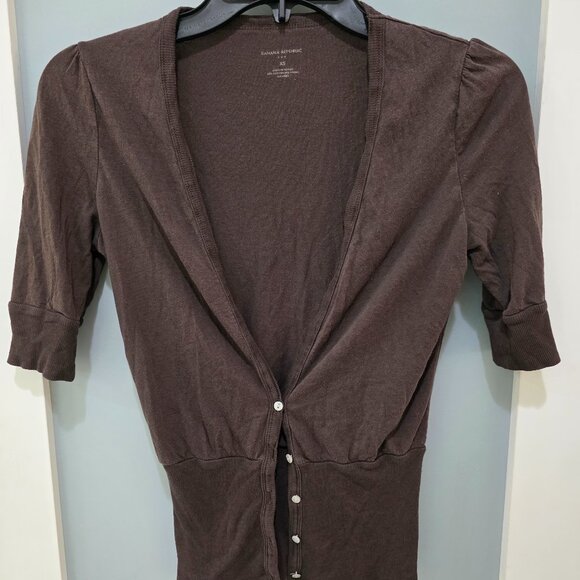 Banana Republic Brown Cardigan – Women’s XS Button Front Lightweight Sweater - Picture 1 of 8